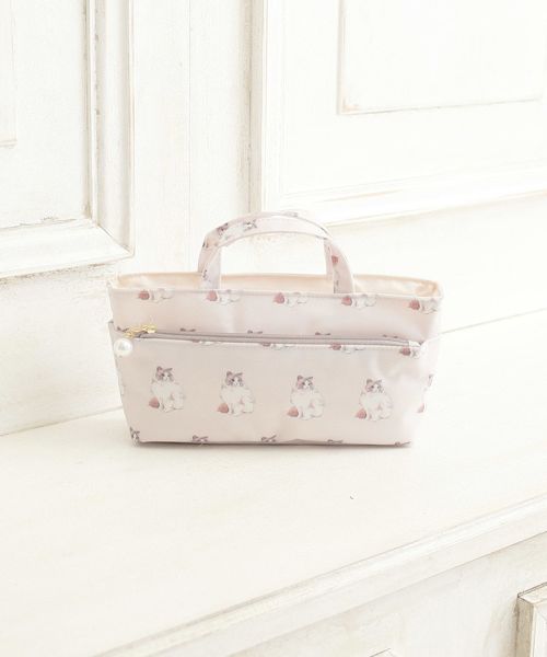 Afternoon Tea アフタヌーンティー の キャット柄バッグインバッグ ポーチ Wear Afternoon Tea アフタヌーンティー の キャット柄バッグインバッグ ポーチ Wear