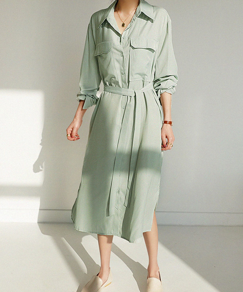 Naning9 ナンニング の Naning9 ナンニング 胸ポケットシャツワンピース ワンピース Wear