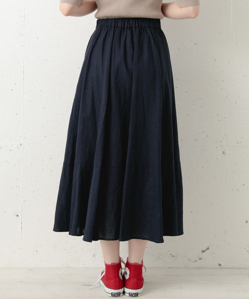URBAN RESEARCH Sonny Label(アーバンリサーチサニーレーベル)の「リネンラップマキシスカート∴(スカート・レディース・イエロー/ネイビー・38/36)」の8枚目の写真