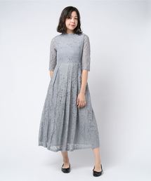 Lace Ladies | 花柄総レースハイネックマキシ丈ワンピース･ドレス(ドレス)