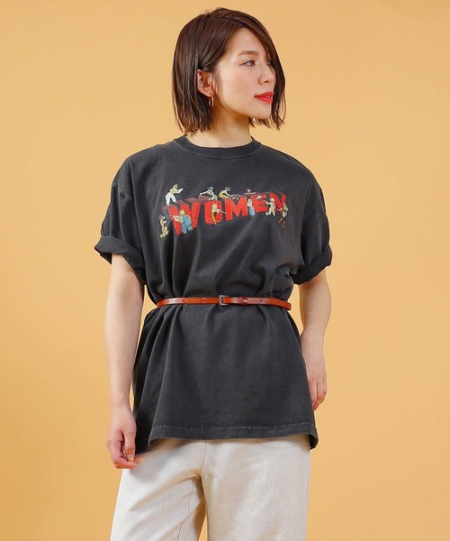 kha:ki(カーキ)の「「KHA:KI / カーキ」ヴィンテージピグメントTシャツ"VINTAGE BLACK TEE"(Tシャツ/カットソー・レディース・ブラック系その他2/ブラック系その他3・2/1)」の1枚目の写真