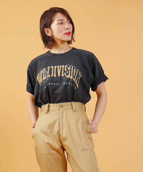 kha:ki(カーキ)の「「KHA:KI / カーキ」ヴィンテージピグメントTシャツ"VINTAGE BLACK TEE"(Tシャツ/カットソー・レディース・ブラック系その他2/ブラック系その他3・2/1)」の2枚目の写真