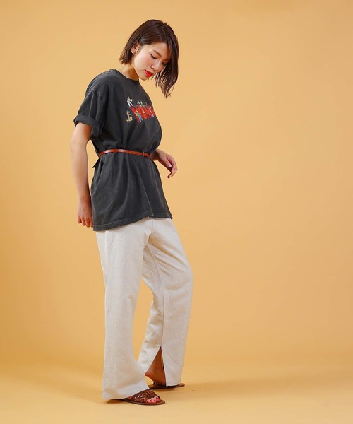 kha:ki(カーキ)の「「KHA:KI / カーキ」ヴィンテージピグメントTシャツ"VINTAGE BLACK TEE"(Tシャツ/カットソー・レディース・ブラック系その他2/ブラック系その他3・2/1)」の12枚目の写真