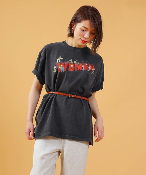 kha:ki(カーキ)の「「KHA:KI / カーキ」ヴィンテージピグメントTシャツ"VINTAGE BLACK TEE"(Tシャツ/カットソー・レディース・ブラック系その他2/ブラック系その他3・2/1)」の8枚目の写真