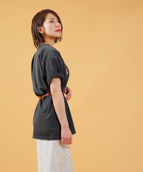 kha:ki(カーキ)の「「KHA:KI / カーキ」ヴィンテージピグメントTシャツ"VINTAGE BLACK TEE"(Tシャツ/カットソー・レディース・ブラック系その他2/ブラック系その他3・2/1)」の7枚目の写真