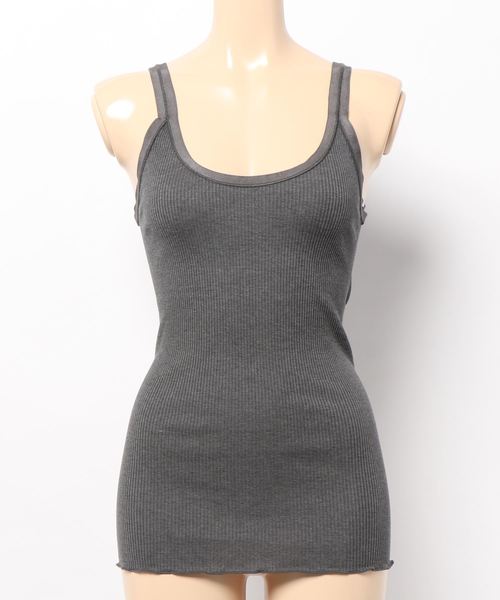 CITYSHOP(シティーショップ)の「【ROSEMUNDE】SEASONAL Tank Top(タンクトップ・レディース・ホワイト/チャコールグレー/ブラック/ベージュ・MEDIUM)」の3枚目の写真