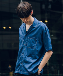 【STUDIOUS】ステッチングオープンカラーシャツ【ZOZO限定アイテム】