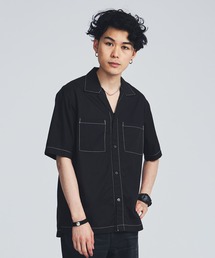 【STUDIOUS】ステッチングオープンカラーシャツ【ZOZO限定アイテム】