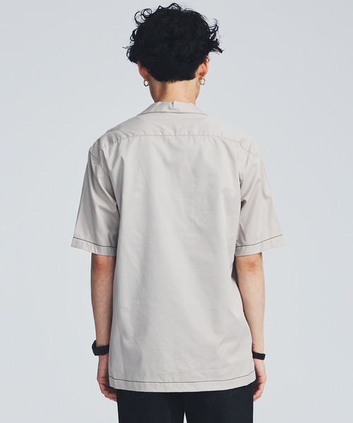 STUDIOUS（ステュディオス）の「【STUDIOUS】ステッチングオープンカラーシャツ【ZOZO限定アイテム】（シャツ/ブラウス・メンズ・ブラック/グレー/ブルー・1/2/3）」の7枚目の写真