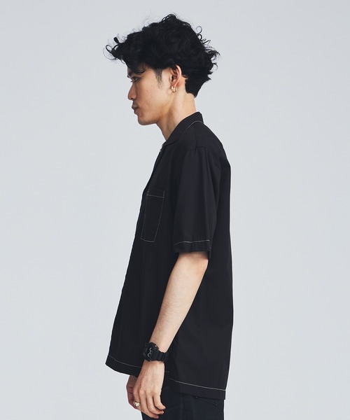 STUDIOUS（ステュディオス）の「【STUDIOUS】ステッチングオープンカラーシャツ【ZOZO限定アイテム】（シャツ/ブラウス・メンズ・ブラック/グレー/ブルー・1/2/3）」の14枚目の写真