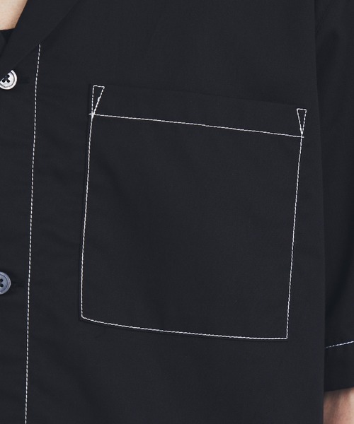 STUDIOUS（ステュディオス）の「【STUDIOUS】ステッチングオープンカラーシャツ【ZOZO限定アイテム】（シャツ/ブラウス・メンズ・ブラック/グレー/ブルー・1/2/3）」の19枚目の写真