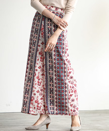 ◆新柄登場◆オリエンタル柄パネルスカンツ