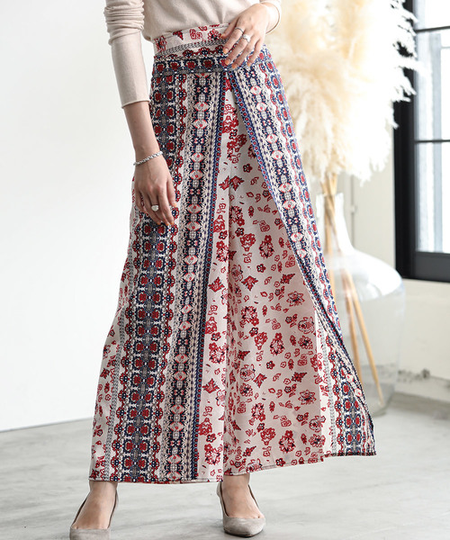 Bou Jeloud(ブージュルード)の「◆新柄登場◆オリエンタル柄パネルスカンツ(その他パンツ・レディース・ブラック/オフホワイト/ブラウン・38)」の8枚目の写真