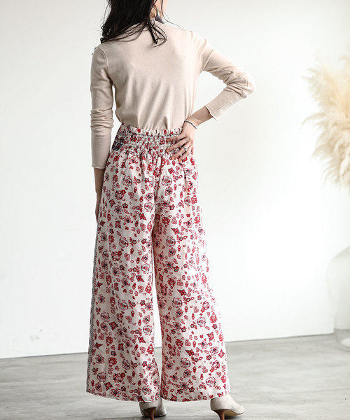 Bou Jeloud(ブージュルード)の「◆新柄登場◆オリエンタル柄パネルスカンツ(その他パンツ・レディース・ブラック/オフホワイト/ブラウン・38)」の9枚目の写真