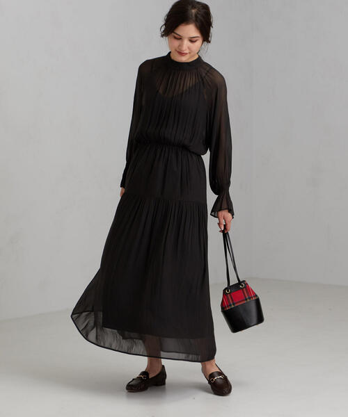 専用です　　スタンドネックウエストギャザーワンピース green label relaxing（グリーンレーベルリラクシング）の「FFC