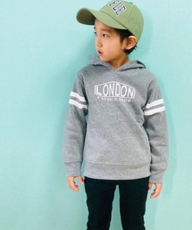 パイル起毛プリントプルオーバーパーカー キッズ