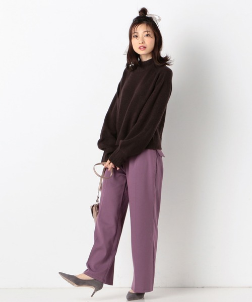 archives(アルシーヴ)の「ハイウエストストレートフレアワイドパンツ(その他パンツ・レディース・パープル/ブラウン/グレー系その他・MEDIUM)」の10枚目の写真