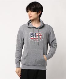 STYLEBLOCK（スタイルブロック）の「裏起毛星条旗柄サガラロゴ刺繍スウェットパーカー（パーカー）」