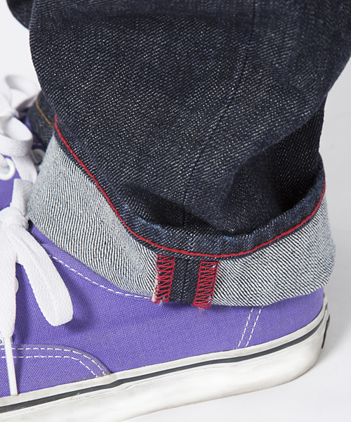 X-girl（エックスガール）の「HEART POCKET TAPERED JEANS（デニムパンツ・レディース・インディゴブルー/ライトインディゴブルー・26inch/27inch/24inch/25inch）」の10枚目の写真