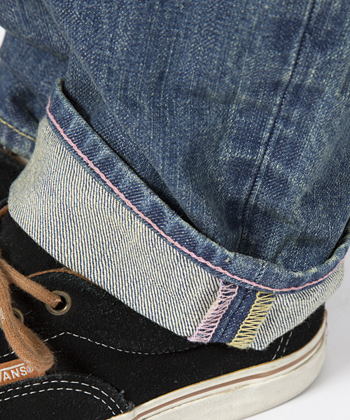 X-girl（エックスガール）の「HEART POCKET TAPERED JEANS（デニムパンツ・レディース・インディゴブルー/ライトインディゴブルー・26inch/27inch/24inch/25inch）」の11枚目の写真