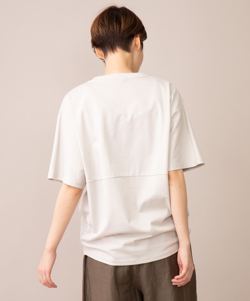 Munich(ミューニック)の「CATCHYレタードロゴTシャツ(Tシャツ/カットソー・レディース・ホワイト/カーキ/ラベンダー/グレイッシュベージュ・FREE)」の19枚目の写真