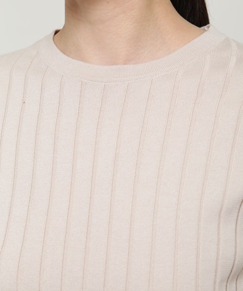 SUNSPEL（サンスペル）の「SUNSPEL / WOMEN’S WIDE RIB COTTON（ニット/セーター・レディース・ブラック/アイボリー・2）」の7枚目の写真