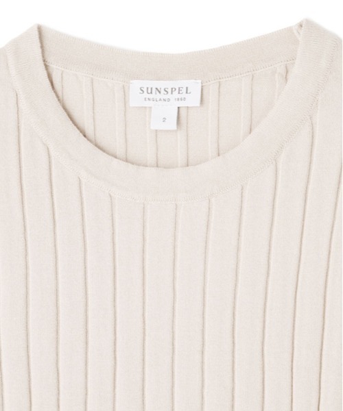 SUNSPEL（サンスペル）の「SUNSPEL / WOMEN’S WIDE RIB COTTON（ニット/セーター・レディース・ブラック/アイボリー・2）」の8枚目の写真