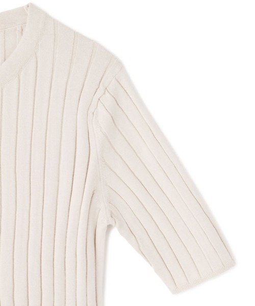 SUNSPEL（サンスペル）の「SUNSPEL / WOMEN’S WIDE RIB COTTON（ニット/セーター・レディース・ブラック/アイボリー・2）」の9枚目の写真