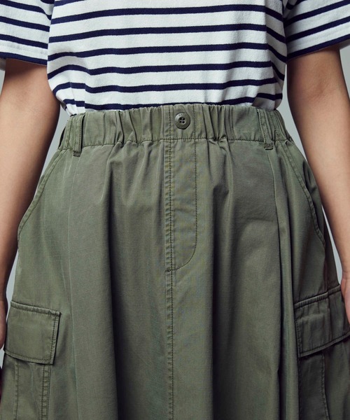 BACK NUMBER（バックナンバー）の「【BACK NUMBER】リップカーゴスカート（スカート・レディース・ベージュ/オリーブ・M/L）」の17枚目の写真