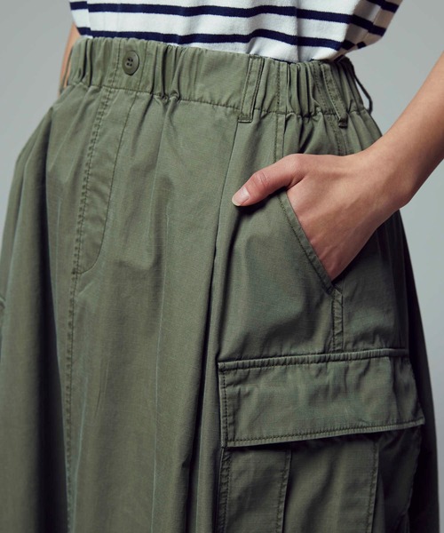 BACK NUMBER（バックナンバー）の「【BACK NUMBER】リップカーゴスカート（スカート・レディース・ベージュ/オリーブ・M/L）」の16枚目の写真