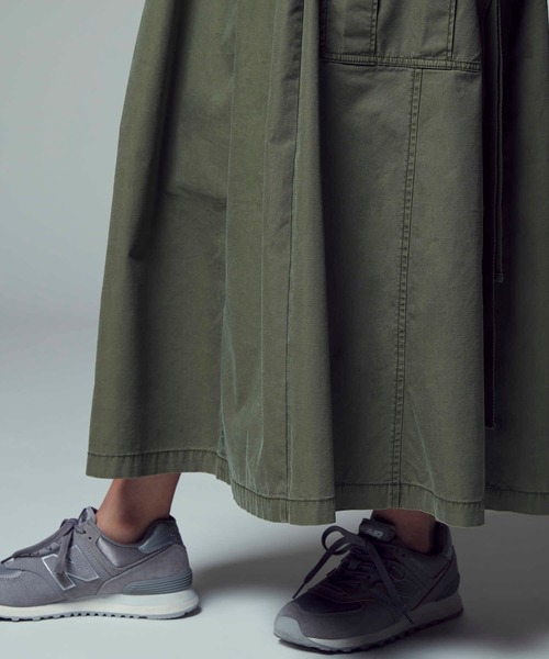 BACK NUMBER（バックナンバー）の「【BACK NUMBER】リップカーゴスカート（スカート・レディース・ベージュ/オリーブ・M/L）」の15枚目の写真