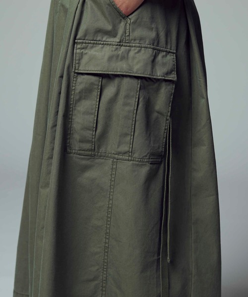 BACK NUMBER（バックナンバー）の「【BACK NUMBER】リップカーゴスカート（スカート・レディース・ベージュ/オリーブ・M/L）」の14枚目の写真