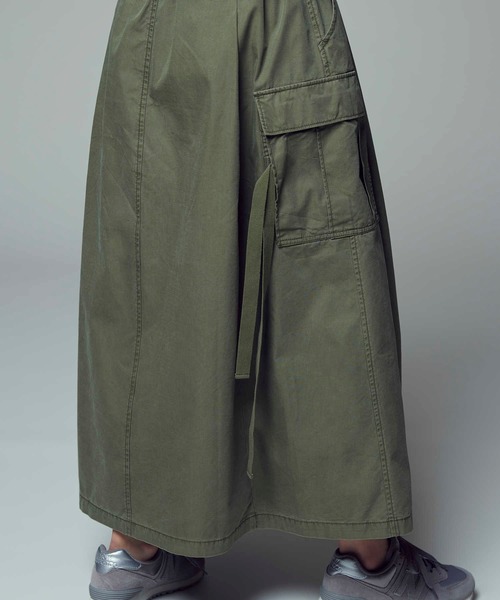 BACK NUMBER（バックナンバー）の「【BACK NUMBER】リップカーゴスカート（スカート・レディース・ベージュ/オリーブ・M/L）」の13枚目の写真