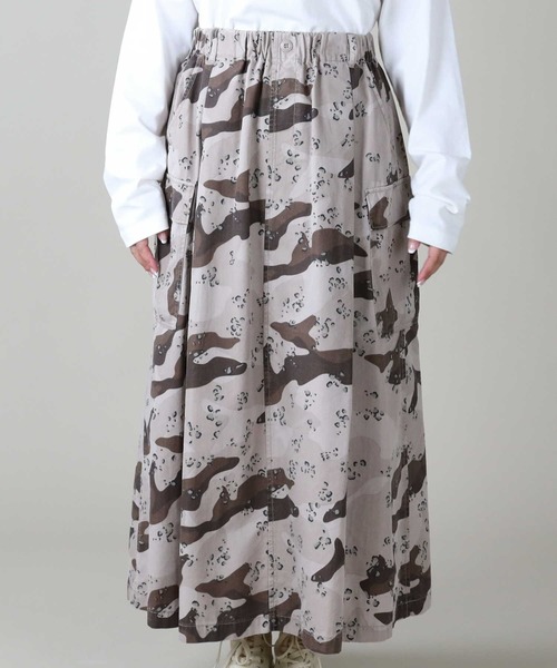 BACK NUMBER（バックナンバー）の「【BACK NUMBER】リップカーゴスカート（スカート・レディース・ベージュ/オリーブ・M/L）」の11枚目の写真