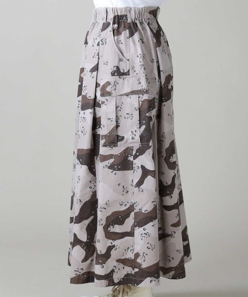 BACK NUMBER（バックナンバー）の「【BACK NUMBER】リップカーゴスカート（スカート・レディース・ベージュ/オリーブ・M/L）」の10枚目の写真