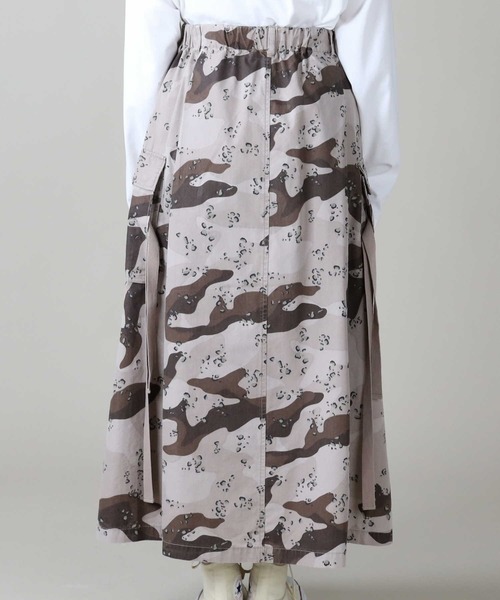 BACK NUMBER（バックナンバー）の「【BACK NUMBER】リップカーゴスカート（スカート・レディース・ベージュ/オリーブ・M/L）」の9枚目の写真