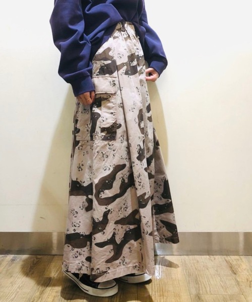 BACK NUMBER（バックナンバー）の「【BACK NUMBER】リップカーゴスカート（スカート・レディース・ベージュ/オリーブ・M/L）」の22枚目の写真