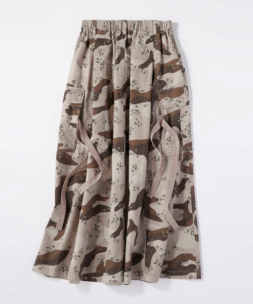 BACK NUMBER（バックナンバー）の「【BACK NUMBER】リップカーゴスカート（スカート・レディース・ベージュ/オリーブ・M/L）」の8枚目の写真