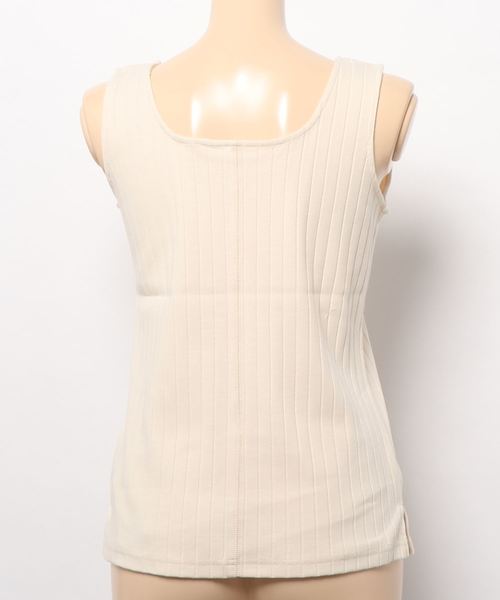 natural couture（ナチュラルクチュール）の「２ＷＡＹワイドリブタンク（タンクトップ・レディース・ブラック/ブラウン/オフホワイト/グリーン/ミント・FREE）」の22枚目の写真