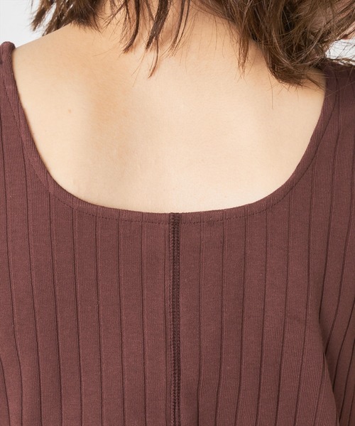 natural couture（ナチュラルクチュール）の「２ＷＡＹワイドリブタンク（タンクトップ・レディース・ブラック/ブラウン/オフホワイト/グリーン/ミント・FREE）」の15枚目の写真