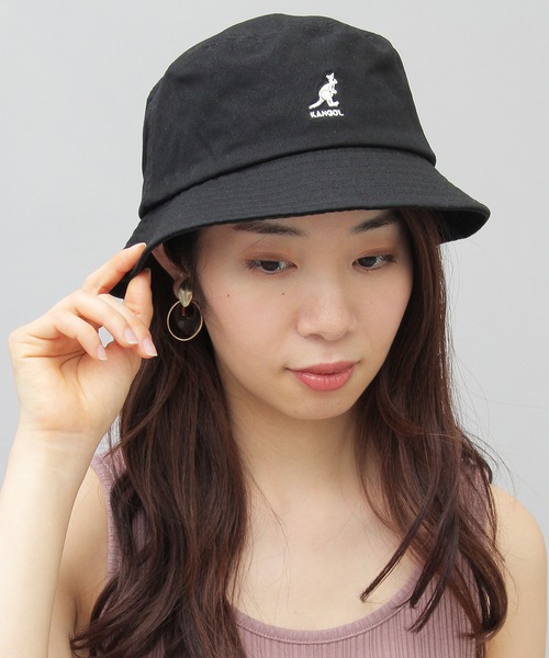 KANGOL（カンゴール）の「【 KANGOL / カンゴール 】 ウォッシュド キャンバス バケットハット（ハット・メンズ・ホワイト/ブラック/ベージュ・L）」の7枚目の写真