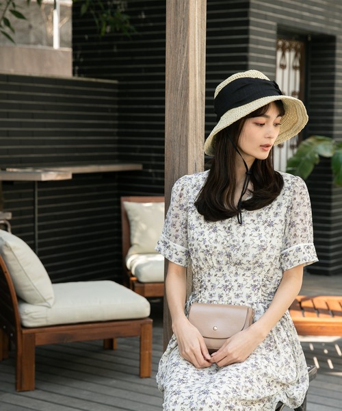QUEENHEAD(クイーンヘッド)の「紐付き手編みストローハット(ハット・レディース・ホワイト/ブラック/ネイビー・X-LARGE/FREE/XX-LARGE)」の19枚目の写真