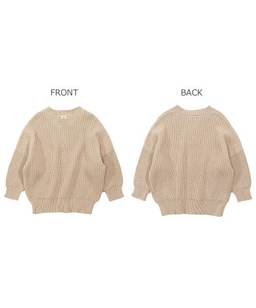 devirock（デビロック）の「畦編みBIGニット（ニット/セーター・キッズ・ベージュ/アイボリー/モカ/ブルー/グリーン系その他/パープル系その他・120cm/140cm/110cm/100cm/160cm/130cm/150cm）」の13枚目の写真