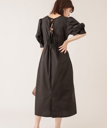 natural couture | 【ZOZO限定】バックリボンボリューム袖ワンピース(ワンピース)