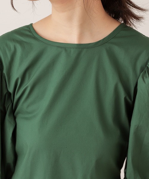 natural couture（ナチュラルクチュール）の「【ZOZO限定】バックリボンボリューム袖ワンピース（ワンピース・レディース・ブラック/グリーン/イエロー/キャメル・FREE）」の20枚目の写真