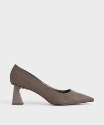 テクスチャード スカルプチャーヒールパンプス / Textured Sculptural Heel Pumps
