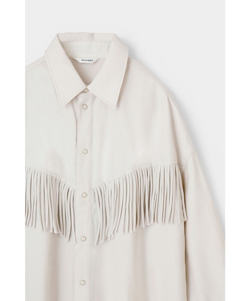 MOUSSY（マウジー）の「FRINGE OVER シャツ（シャツ/ブラウス