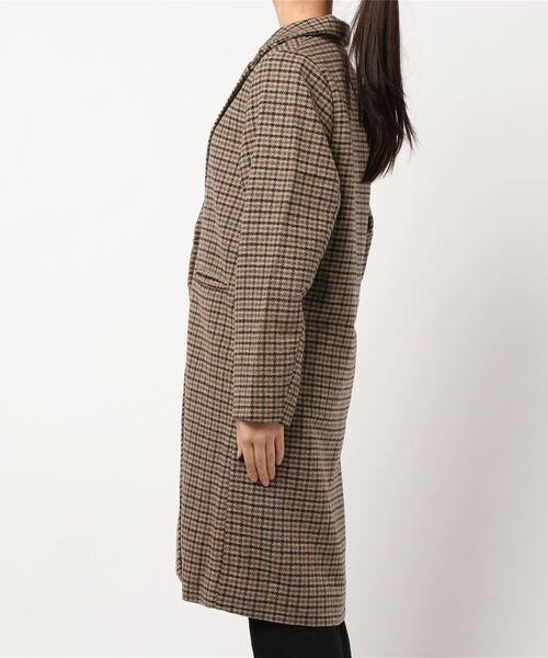 GeeRA(ジーラ)の「ウールライクチェックチェスターコート(その他アウター・レディース・ベージュ/グレー・MEDIUM/LARGE)」の11枚目の写真