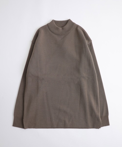 UNITED TOKYO（ユナイテッドトウキョウ）の「ミラノリブモックネックネックニット（ニット/セーター・メンズ・グリーン/ホワイト/ベージュ/インディゴブルー/ブラック/カーキ・3/1/2）」の4枚目の写真