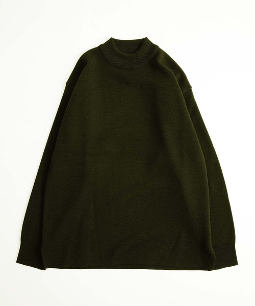UNITED TOKYO（ユナイテッドトウキョウ）の「ミラノリブモックネックネックニット（ニット/セーター・メンズ・グリーン/ホワイト/ベージュ/インディゴブルー/ブラック/カーキ・3/1/2）」の5枚目の写真